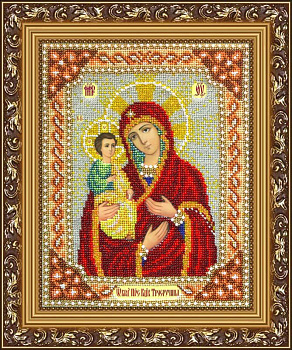 Набор для вышивания бисером ПАУТИНКА арт.Б-1016 Богородица Троеручица 20х25 см