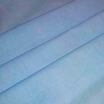 Ткань лен гл.краш, 140г/м², 30% лен + 70% хлопок, цв.20 голубой уп.50х50 см