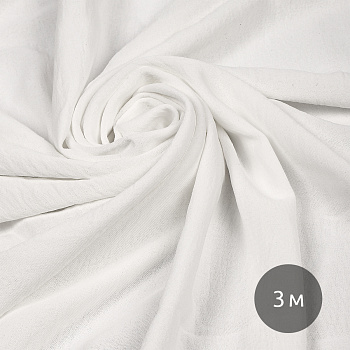 Ткань Лен искусственный Манго 160 г/м² 100% пэ TBY.Mg.01 цв.белый уп.3м