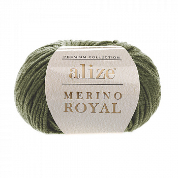 Пряжа для вязания Ализе Merino Royal (100% шерсть) 10х50г/100м цв.284 хаки