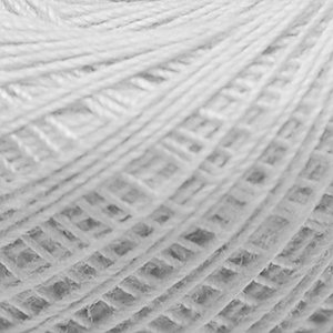Нитки для вязания Ирис (100% хлопок) 300г/1800м цв.0101 белый, С-Пб