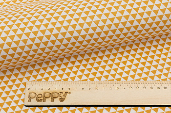 Ткань для пэчворка PEPPY Бабушкин Сундучок 140 г/м² 100% хлопок цв.БС-43 треугольники св.коричневый уп.50х55 см
