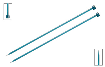 51194 Knit Pro Спицы прямые для вязания Trendz 5,5мм/30см, акрил, бирюзовый, 2шт