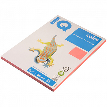 Бумага IQ Color neon А4, 80г/м2, 100л. (розовый неон)