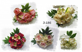 Цветы искусственные арт.FAF.3-186.а Букет (пион, роза, гортензия)25 см