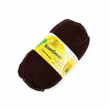 Пряжа для вязания КАМТ Бамбино (35% шерсть меринос, 65% акрил) 10х50г/150м цв.063 шоколад