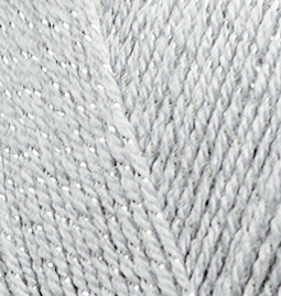 Пряжа для вязания Ализе Sal simli (95% акрил, 5% металлик) 5х100г/460м цв.362 облачно-серый