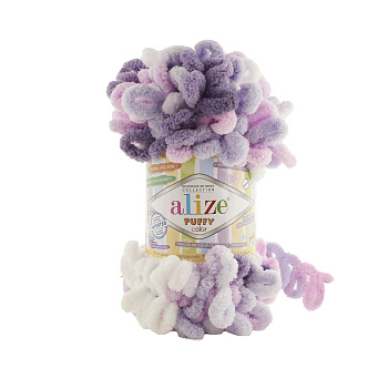 Пряжа для вязания Ализе Puffy color (100% микрополиэстер) 5х100г/9м цв.6305