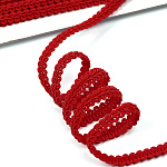 Тесьма Шанель плетеная TBY шир.8мм 0384-0017 цв.26 красный уп.9м