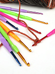 Набор алюминиевых крючков для вязания Maxwell Colors с пластиковой ручкой арт. TB.AL-PL12 (2.5-5.0 мм)