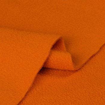 Ткань флис 2-х ст. TBY-0240-F157 240 г/м² 100% ПЭ шир.150см  цв.F157 оранжевый уп.1м