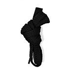 Шнурки плоские 14-16мм турецкое плетение дл.100см цв. черный (10 компл)