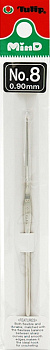 Tulip Крючок для вязания MinD арт.TA-0005E  0,9мм, сталь / серебряный