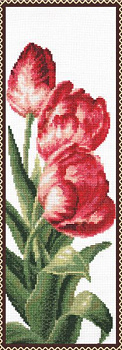 Набор для вышивания ПАЛИТРА арт.01.008 Тюльпаны 13х35 см