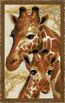 Набор для вышивания РИОЛИС арт.1697 Жирафы 22х38 см