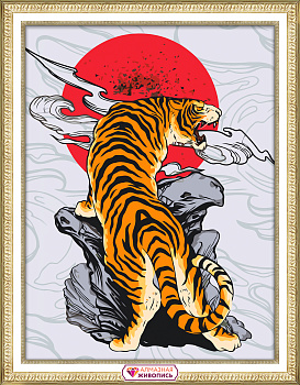 Набор для изготовления картин АЛМАЗНАЯ ЖИВОПИСЬ арт.АЖ.4135 Японский тигр 30х40 см