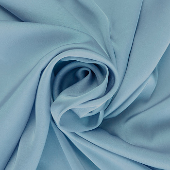 Ткань шелк Армани 90г/м² 97% ПЭ 3% Спандекс шир.150см арт.TBYArm-028 цв.28 голубой уп.1м