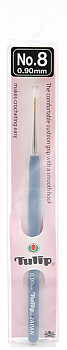 Tulip Крючок для вязания с ручкой ETIMO арт.T13-8E  0,9мм, сталь / пластик