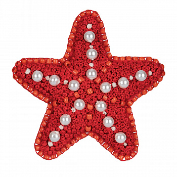 Набор для вышивания KLART арт. 10-012 Брошь. Морская звезда 5,5х5,5 см