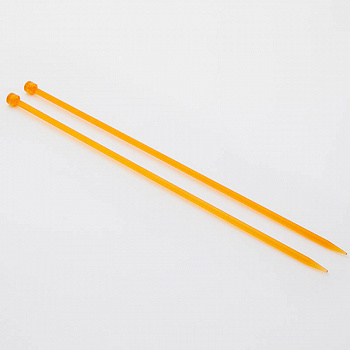 51191 Knit Pro Спицы прямые для вязания Trendz 4мм/30см, акрил, оранжевый, 2шт