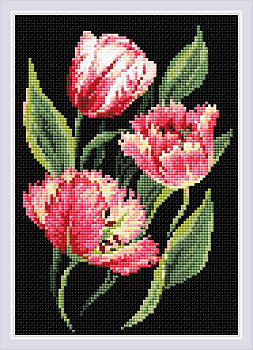 Набор РИОЛИС мозаичная картина арт.AM0070 Ранние тюльпаны 21х30 см