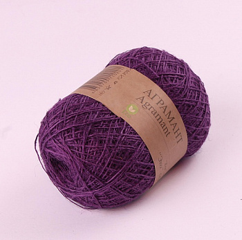 Пряжа для вязания ПЕХ Аграмант (100% джут) 5х100г/360м цв.078 (009) фиолетовый