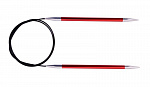 47183 Knit Pro Спицы круговые для вязания Zing 2,5мм/120см, алюминий, гранатовый