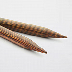 31229 Knit Pro Спицы съемные для вязания Ginger 6мм для длины тросика 20см, дерево, коричневый, 2шт
