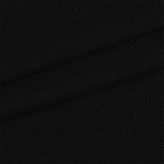 Ткань пике(лакоста) гл/крашеный, 175г/м²  100% хл  шир.125+125см арт.ДЛ-175100-3156 цв.черный уп.6м (1кг-2,3м)