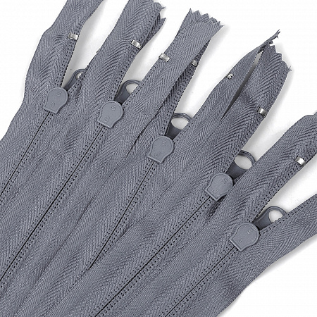 Молния Mzip пласт. спираль №5-N 90см цв.F316 серый уп.50шт