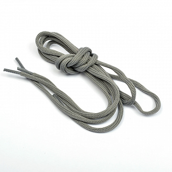 Шнурки круглые 4 мм ШО-36 длина 80 см, компл.2шт, цв.т.серый