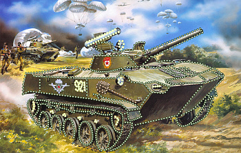 Рисунок на шелке МАТРЕНИН ПОСАД арт.28х34 - 4163 Воздушный десант