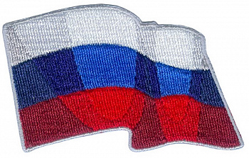 Нашивка арт.НРФ.15481169 Развевающийся флаг России 8х5 см 5 шт