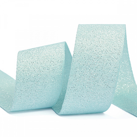 Лента-тесьма 25 мм киперная 5г металлизированная TBYT14 цв.S543 синий уп.22,85м