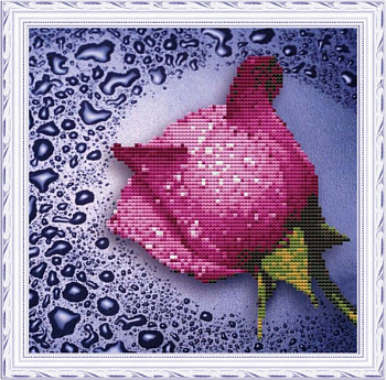 Набор Колор Кит мозаичная картина арт.КК.80212 Розовая роза 25х25