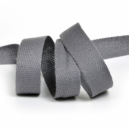 Тесьма киперная 17 мм хлопок 3,26г/м арт.12.2С-256К.17.040 цв.серый уп.50м