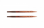 31224 Knit Pro Спицы съемные для вязания Ginger 3,75мм для длины тросика 20см, дерево, коричневый, 2шт