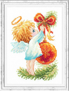 Набор для вышивания ЧУДЕСНАЯ ИГЛА арт.160-001 Ангел рождества 10х15 см