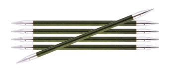 29040 Knit Pro Спицы чулочные для вязания Royale 5,5мм /20см, ламинированная береза, зеленый, 5шт