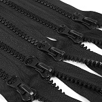 Молния MaxZipper трактор №8 2 замка усил.зв., 100см, цв .F322 черный уп.50шт