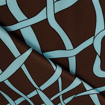 Ткань шелк Армани креп 90 г/м² 97% полиэстер, 3% лайкра шир.148 см арт.T.0549.1 цв.01 коричневый рул.25м