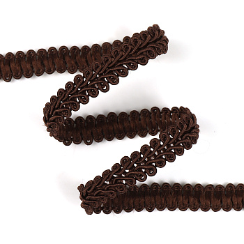 Тесьма Шанель плетеная TBY шир.12мм 0384-0016 цв.071 т.коричневый уп.18,28м
