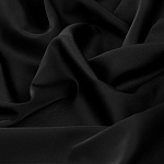 Ткань шелк Армани 120г/м² 97% ПЭ 3% Спандекс шир.150см арт.TBYArm-016 цв.16 черный уп.2м