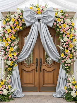 Ткань Атлас-сатин 67 г/м² 100% полиэстер шир.150 см арт.AS.27 цв.серый уп.3м