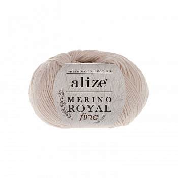 Пряжа для вязания Ализе Merino Royal Fine (100% шерсть) 10х50г/175м цв.067 слоновая кость