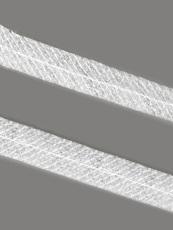 Лента Idealtex нитепрошивная клеевая по косой с нитью 10мм 45г/м² в инд.упаковке белый 5710W рул.100м