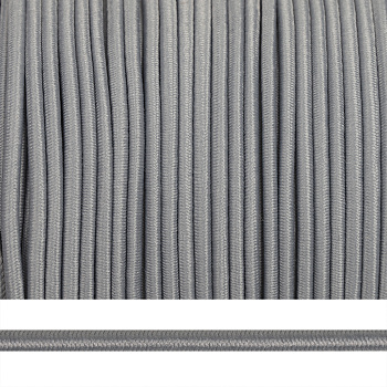 Резинка TBY шляпная (шнур круглый) цв.F317 серый 3,0мм боб.100м