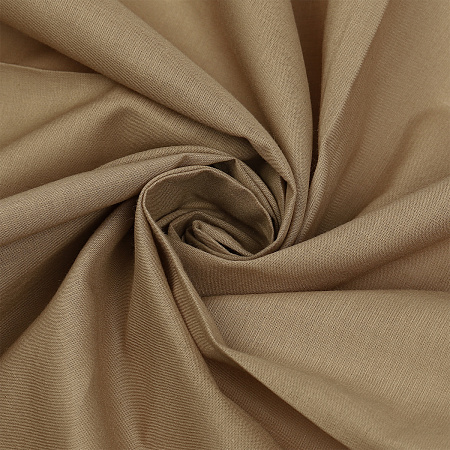 Ткань Батист 72 г/м² 100% хлопок шир.150 см арт.TBY.Bt.48 цв.т.бежевый рул.25м