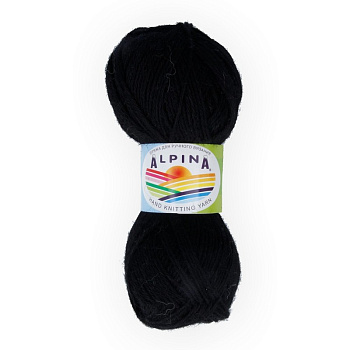 Пряжа ALPINA ROLAND (100% альпака) 4х50г/200м цв.21 черный