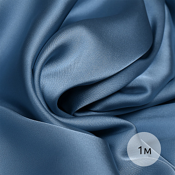 Ткань шелк Армани 90г/м² 97% ПЭ 3% Спандекс шир.150см арт.TBYArm-139 цв.139 датский голубой уп.1м